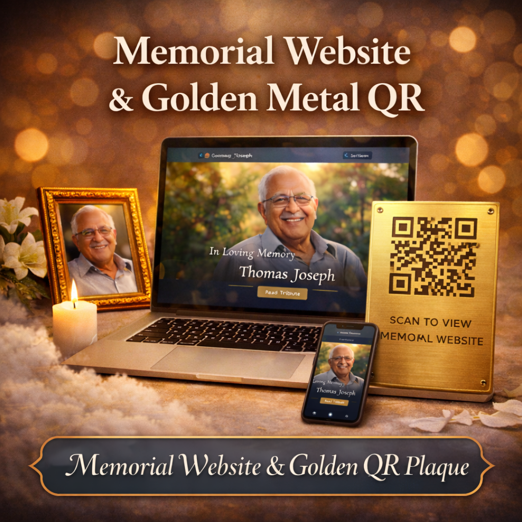 Metal QR Memorial Plaque✨