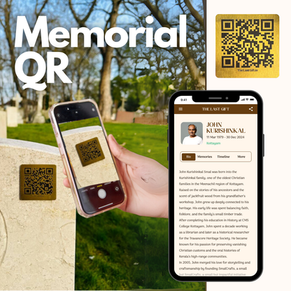 Metal QR Memorial Plaque✨