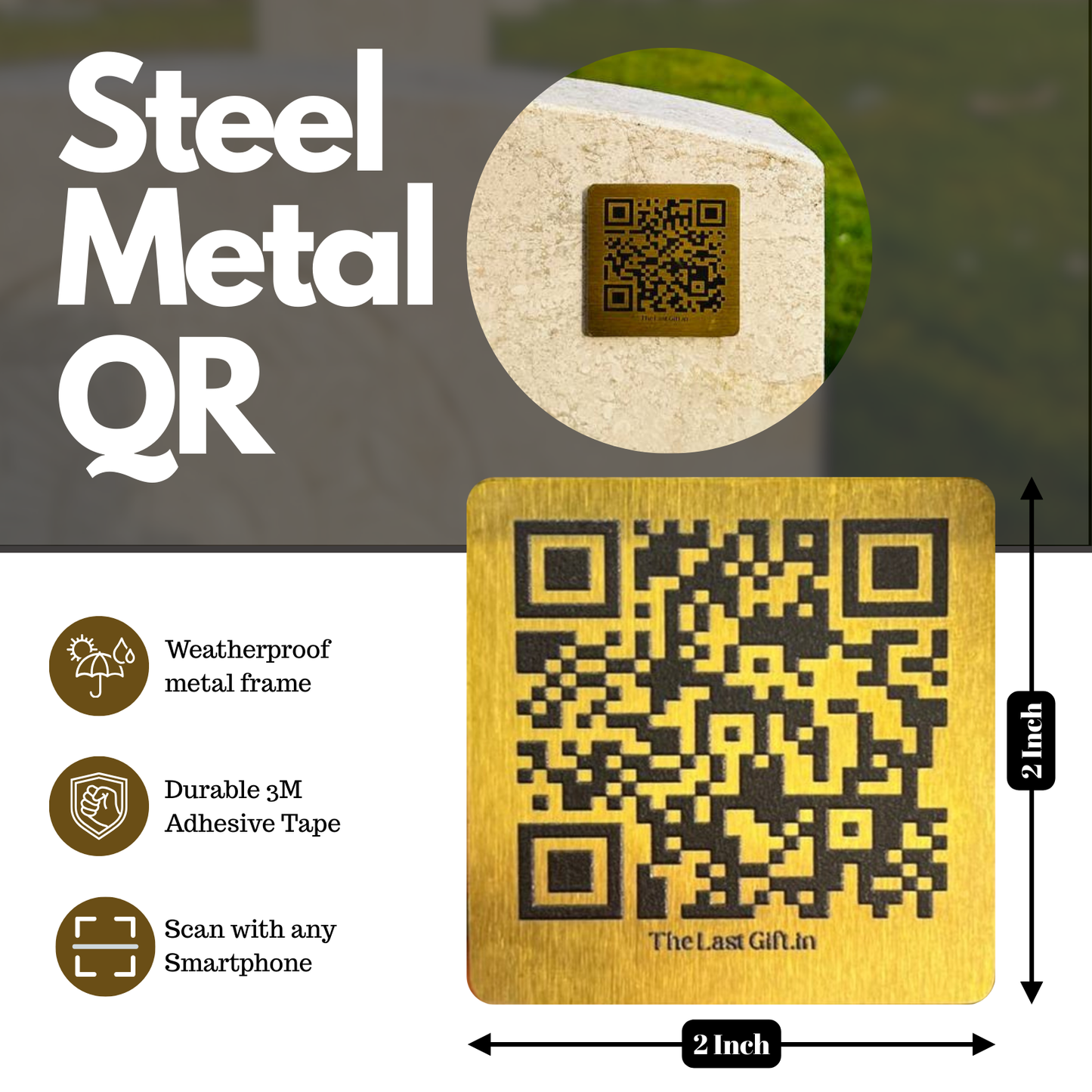 Metal QR Memorial Plaque✨