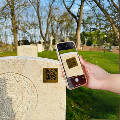Metal QR Memorial Plaque✨