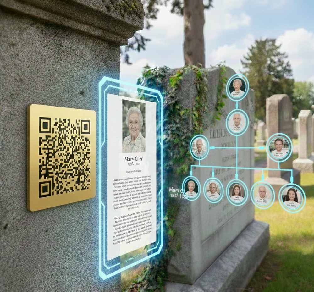 Metal QR Memorial Plaque✨