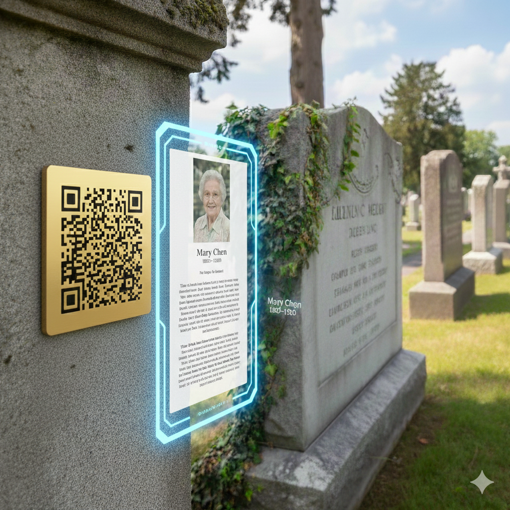 Metal QR Memorial Plaque✨