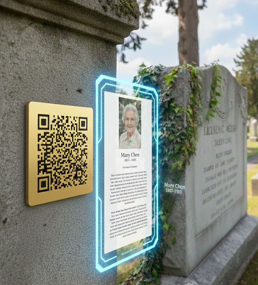 Metal QR Memorial Plaque✨
